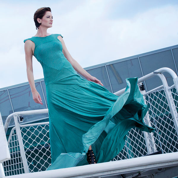 Corr Blimey's Peppermint Twist dress, worn by Belinda Riding for FASHFEST