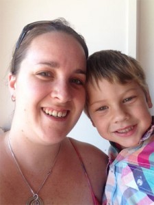 Lauren Irvine with her son, Harry.