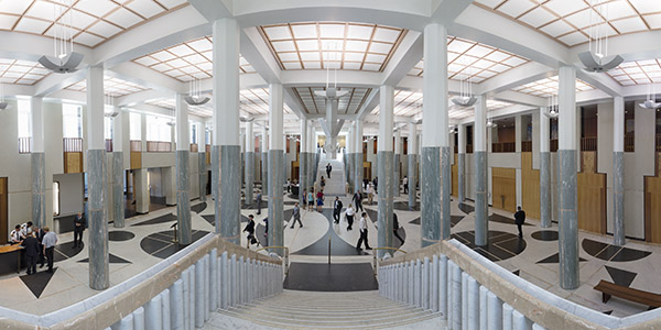 Marble Foyer, Parliament House (2014) Anne ZAHALKA (1957-) Parliament House Art Collection, Department of Parliamentary Services, Canberra, ACT