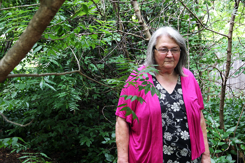 Barbara O'Dwyer in her Garran garden, which she will have to leave behind.