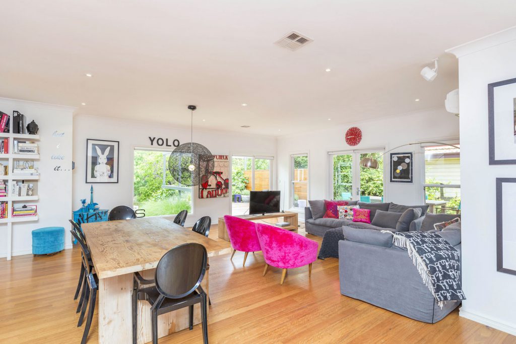 The playful fluffy pink occasional chairs