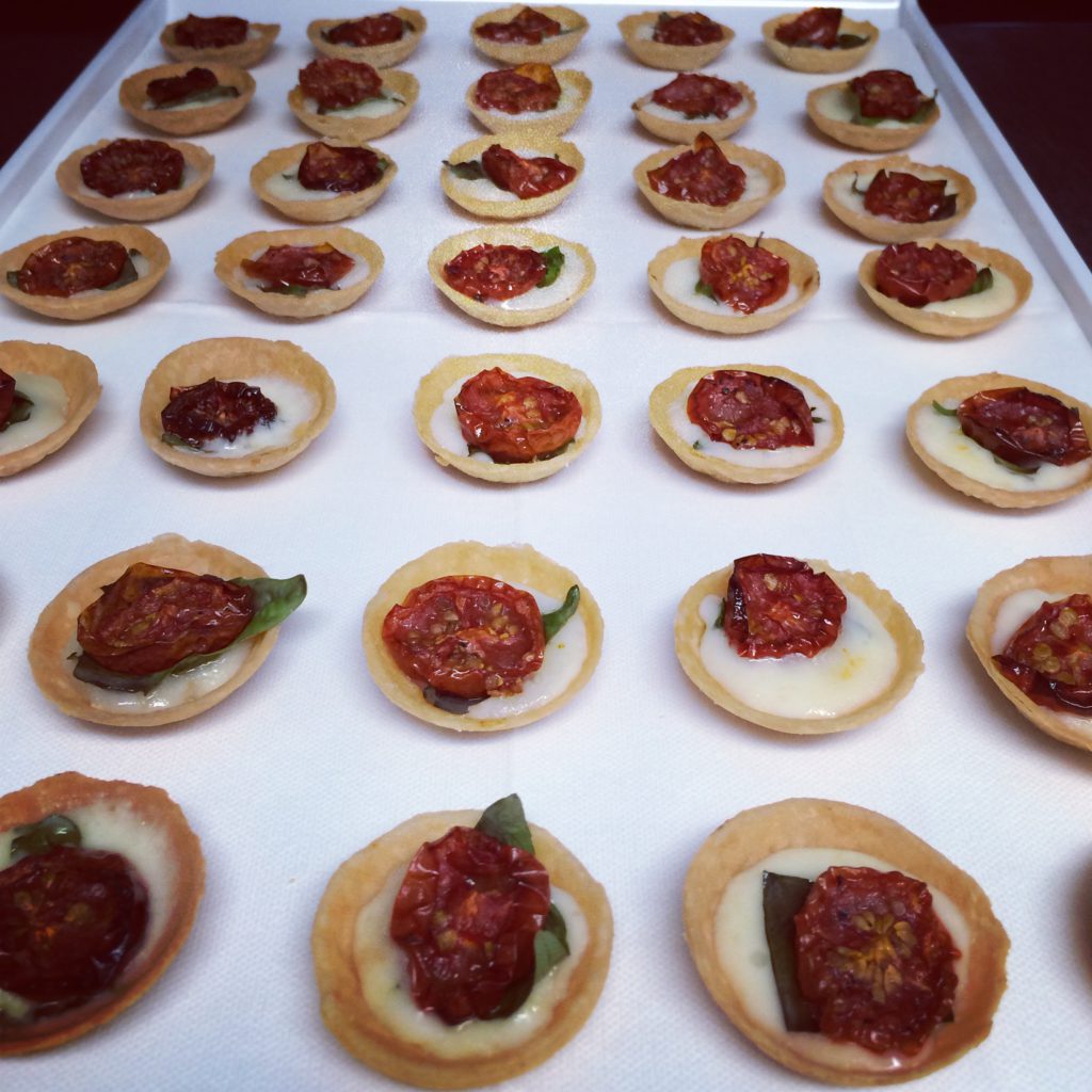 Tomato, basil & taleggio tartlet