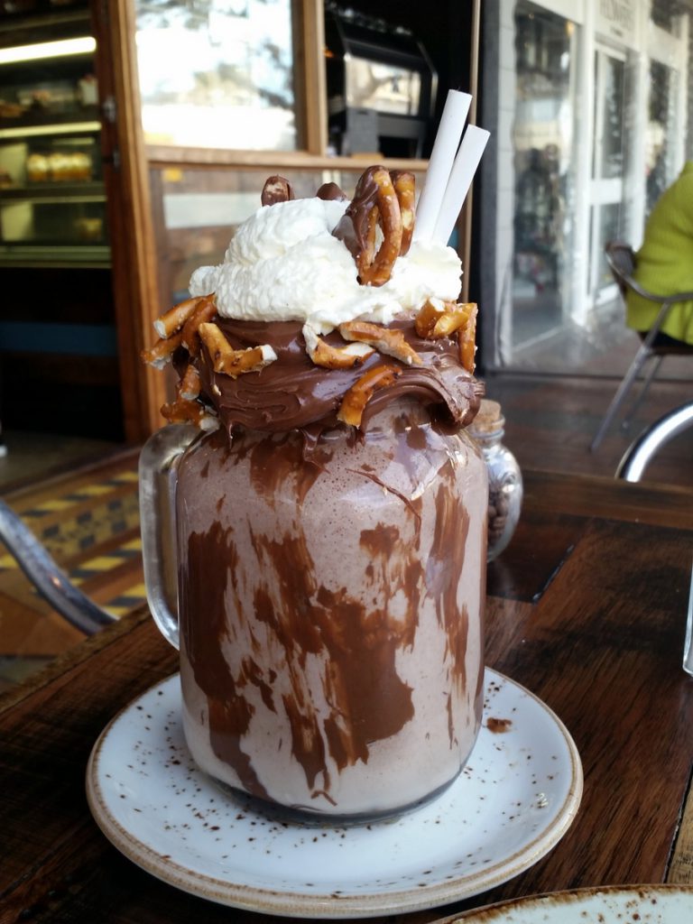 The now famous Nutella and salty pretzel shake.