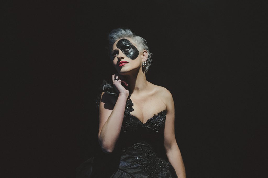 Acclaimed photographer, Lori Cicchini, in a modern interpretation of Phantom of the Opera.