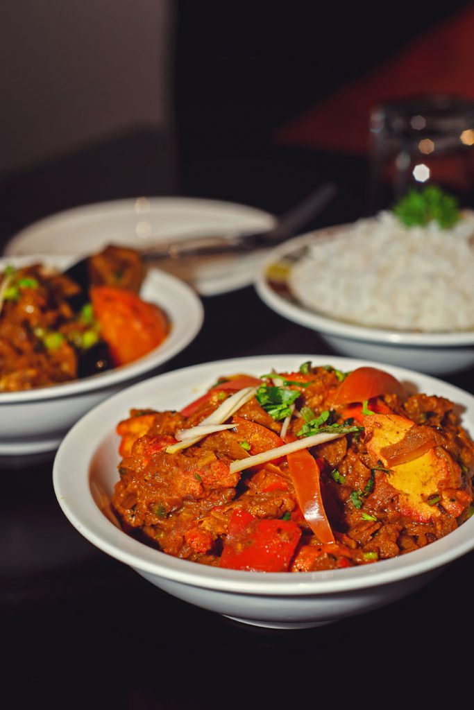 The focus of Nepalese food is the spices.