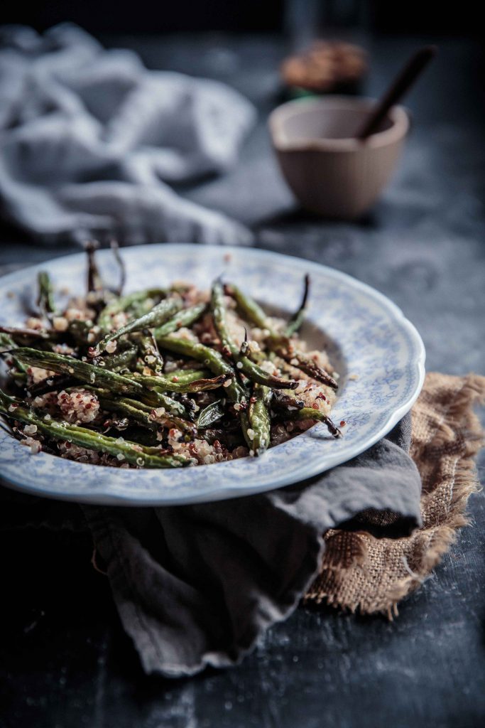 roasted-green-bean-quinoa-salad-with-butter-fried-leek-feta-and-almonds-anisa-sabet-the-macadames-1