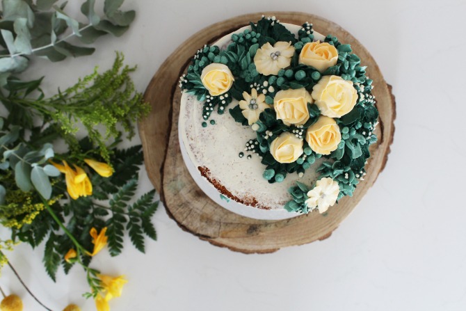 Cuppalini_Yellow flowers cake