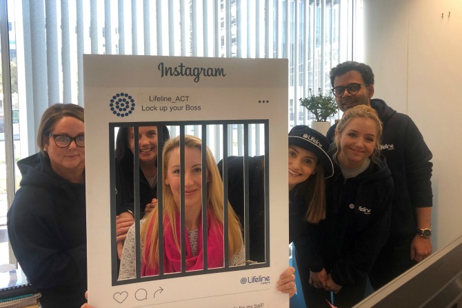 CEO of Lifeline Canberra behind bars for a good cause