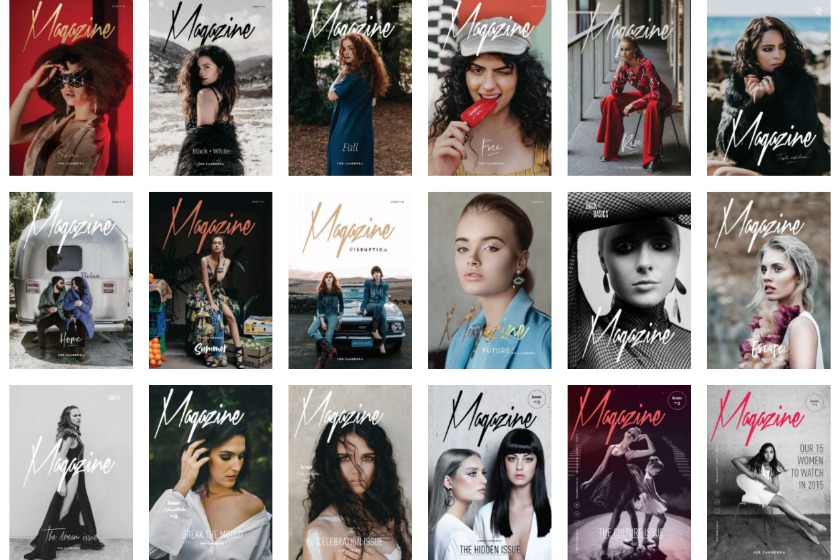 montage of Magazine covers from last five years