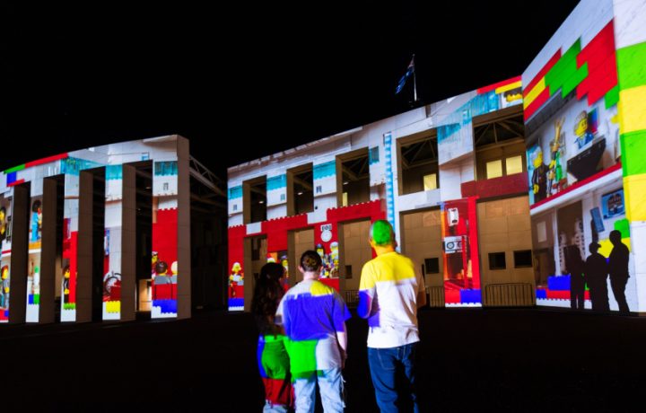 Australian Parliament House lights up with a LEGO® Inspired Illumination for Enlighten 2024