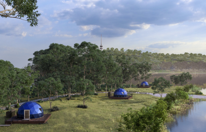 Luxury waterfront glamping is coming to Lake Burley Griffin